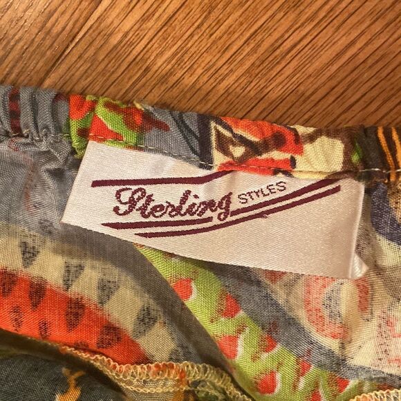 Sterling Styles size small I believe, see waist measurement long colorful skirt - Picture 9 of 11